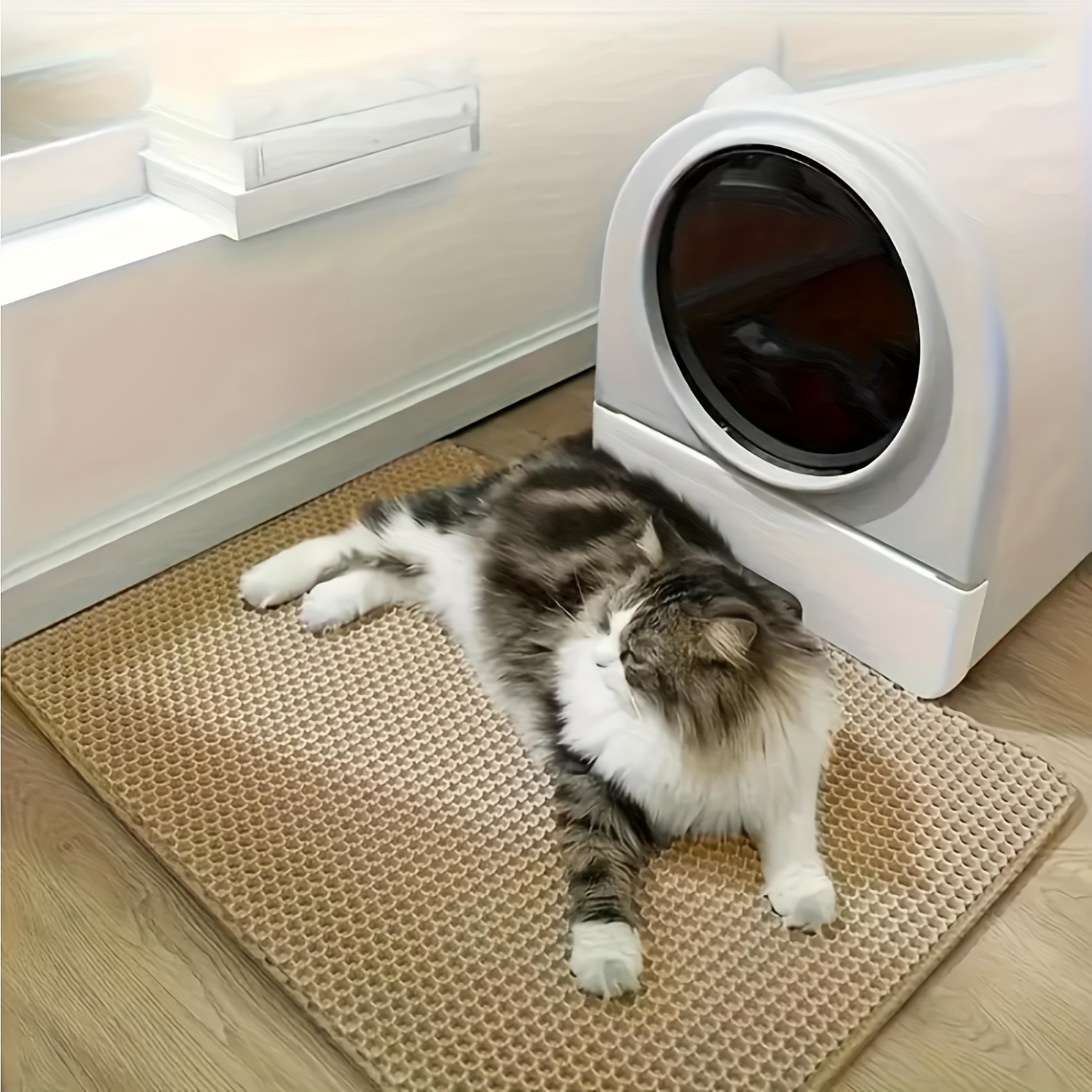 Килимок для котячого туалету з EVA, розмір 75x55 см