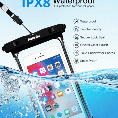 Водонепроникний чохол для смартфона з прозорим корпусом і ремінцем FONKEN
