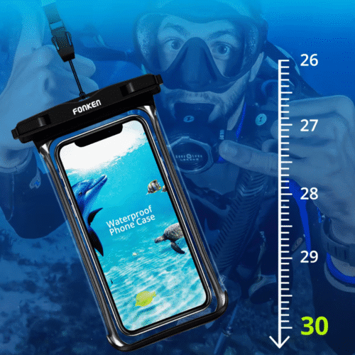 Водонепроникний чохол для смартфона з прозорим корпусом і ремінцем FONKEN