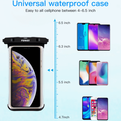 Водонепроникний чохол для смартфона з прозорим корпусом і ремінцем FONKEN