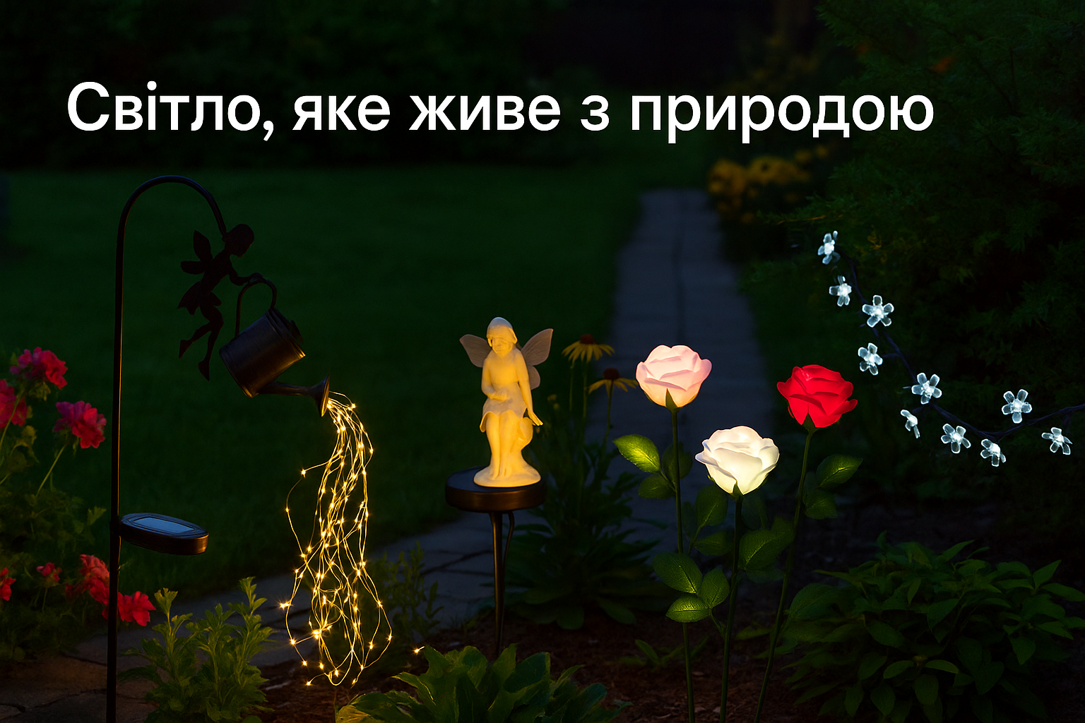 Світло, яке живе з природою: тренд на садові світильники з сонячними батареями в Україні та Європі