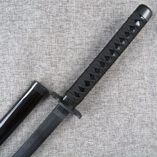 Тренувальний бокен-катана з чорного нейлону для бойових мистецтв і косплею