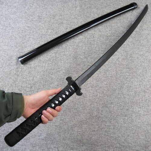 Тренувальний бокен-катана з чорного нейлону для бойових мистецтв і косплею