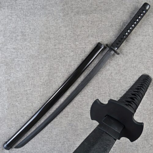 Тренувальний бокен-катана з чорного нейлону для бойових мистецтв і косплею
