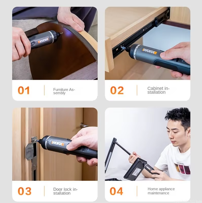 Акумуляторна викрутка Worx WX242 4В 2Ач з насадками