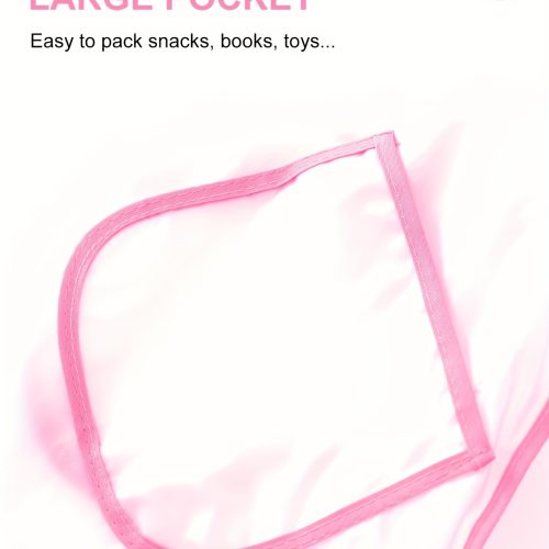 Дитячий дощовик на дівчинку 2-3 роки Прозоро-Рожевий