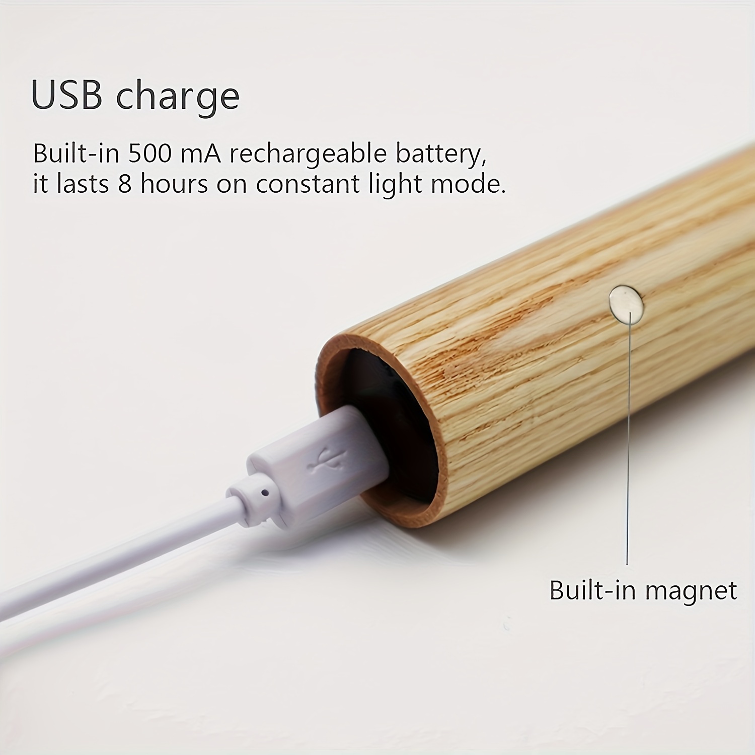 Акумуляторний нічник з датчиком руху магнітний USB-C 3 шт.