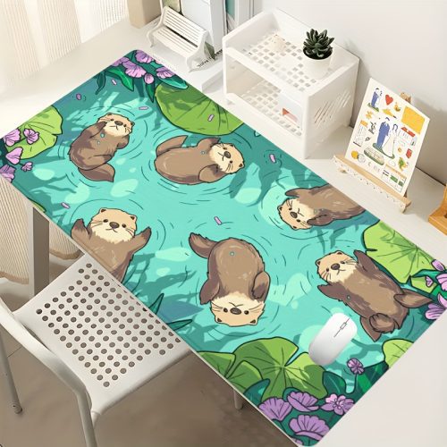 Килимок для мишки та клавіатури з принтом милих видр