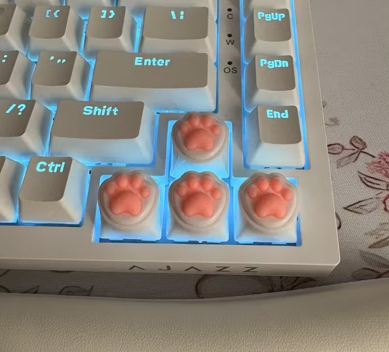 Кейкап 3D для механічної клавіатури Кошача Лапка силіконна