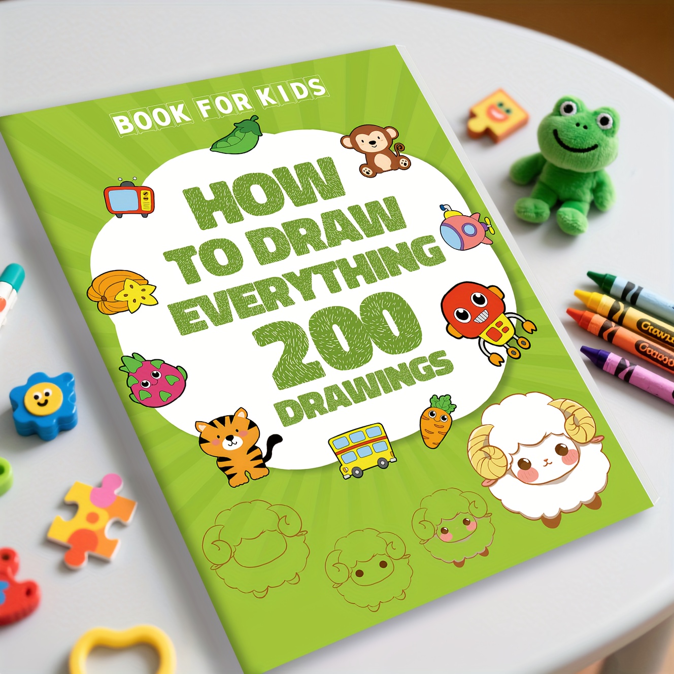 Навчальна книга для дітей з малювання 200 малюнків