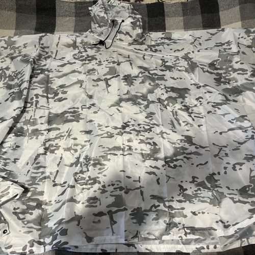 Водонепроникне маскувальне пончо дощовик Білий камуфляж